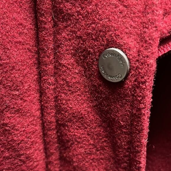 Dark red/maroon CK wool jacket - Picture 5 of 9